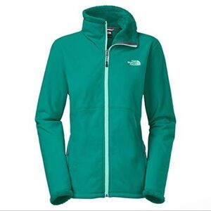 North Face Morning Glory Jacket Green Teal Fleece Zip